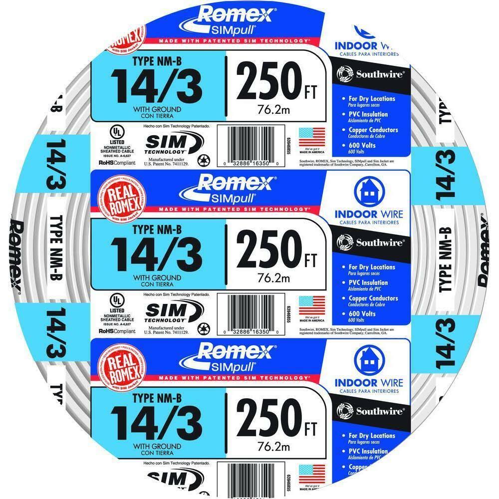 14/3 NM-B Electrical Cable J225