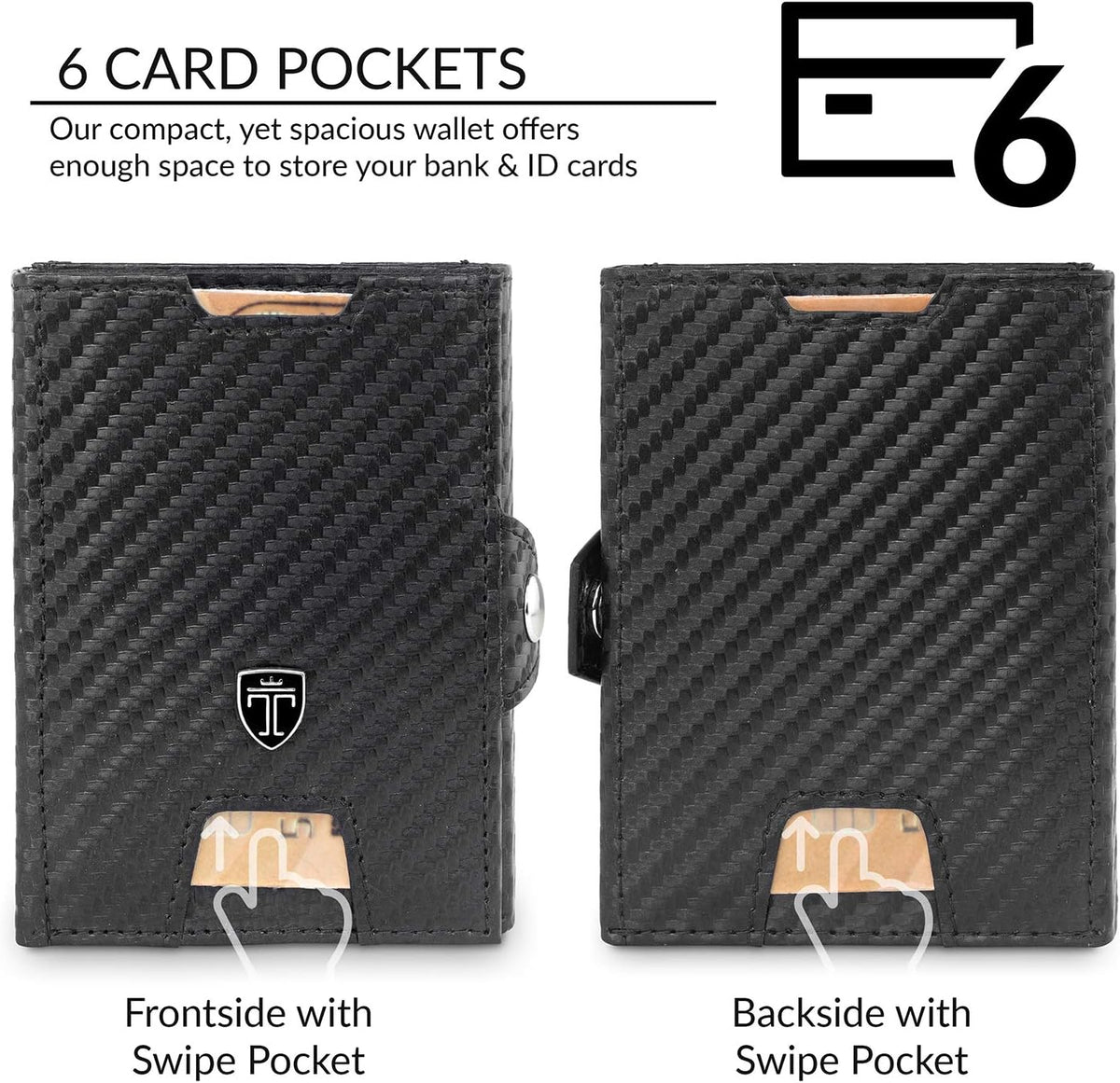 Slim Carbon RFID Minimalist Front Pocket Wallet O80979