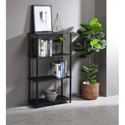 Black Metal Etagere Bookcase Q4448