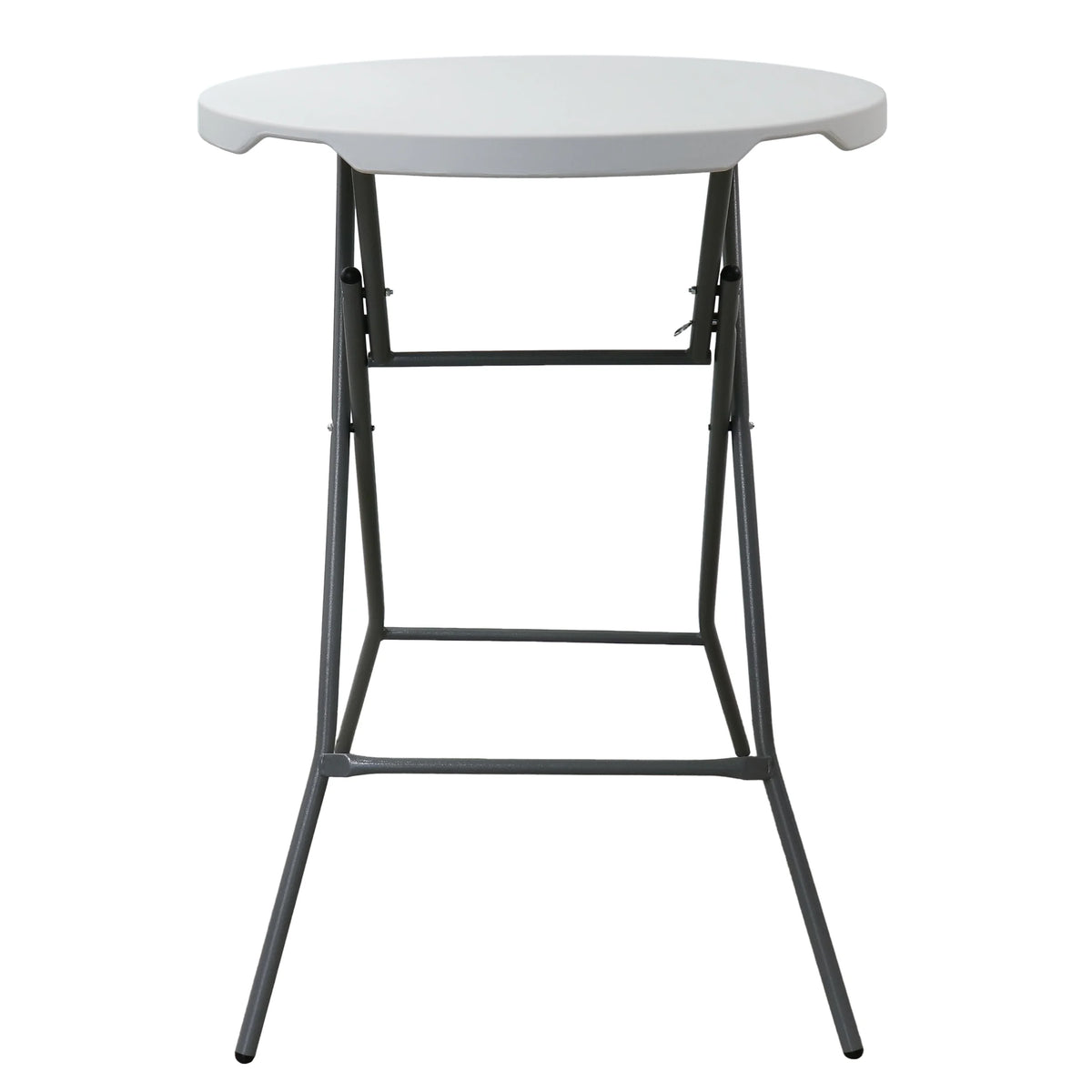 31 Inch Plastic Round Folding Bar Table in White A901