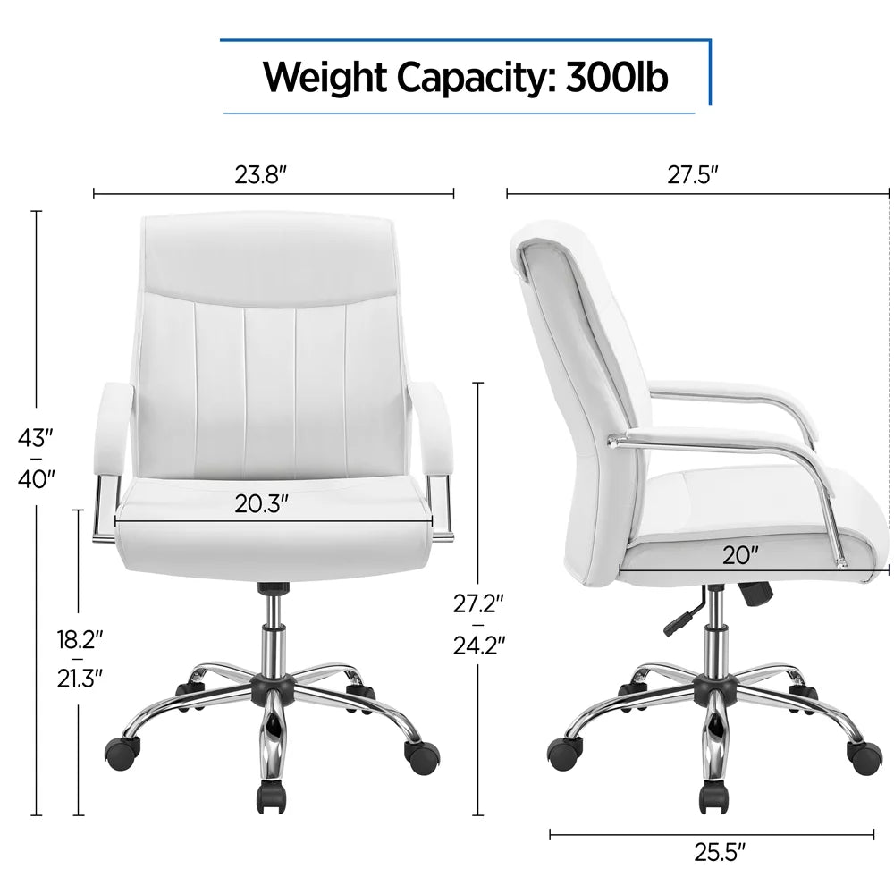 White PU Leather Executive Chair E679