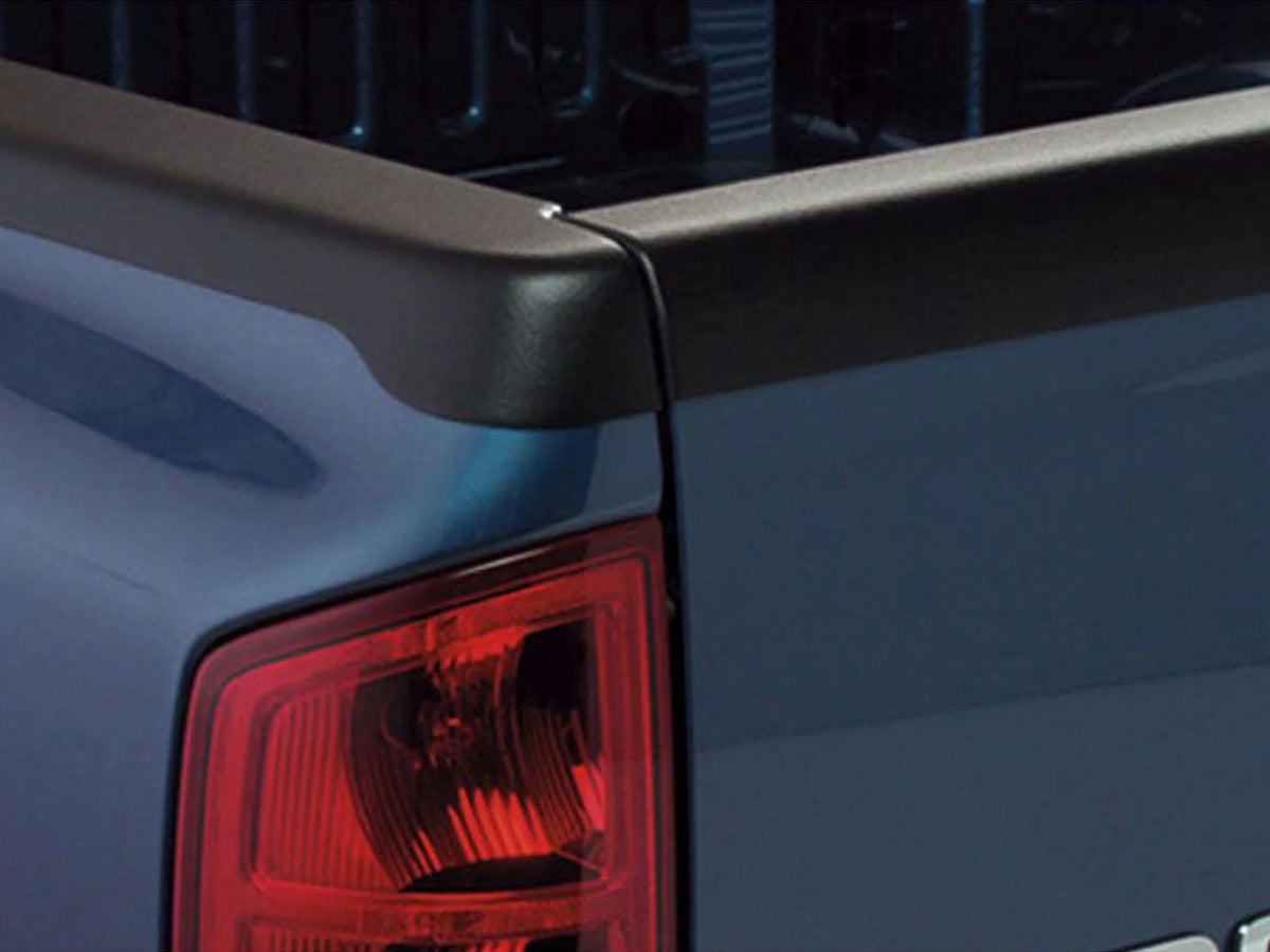 Black Smooth BedRail Caps with Stake Holes, 2-Pc Q2240