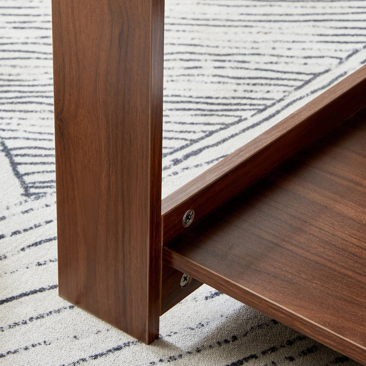 2-Tier Wood Coffee Table with Storage H4594