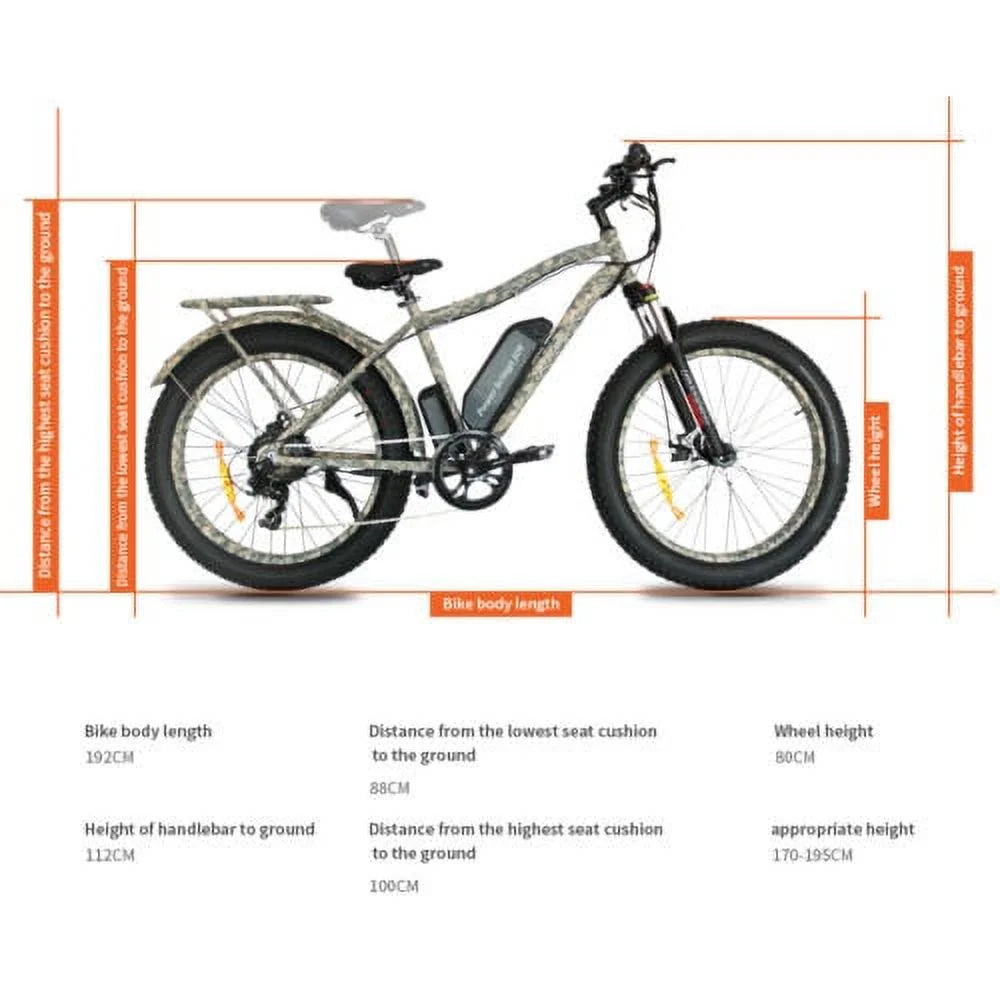 749W 48V 13AH Electric Mountain Bike with Rack T22825