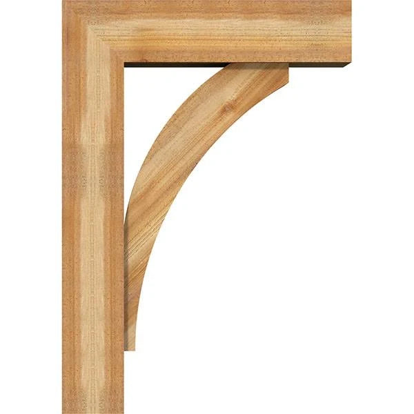 Rough Sawn Bracket with Offset Brace, Western Red Cedar P4312