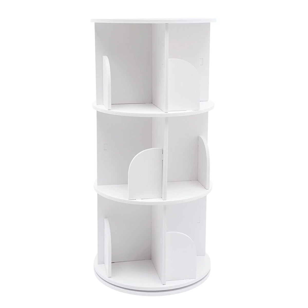 3-Tier 360° Rotating White Bookshelf S3905