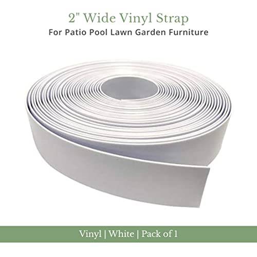 White 2" x 20' Vinyl Strap Roll R239