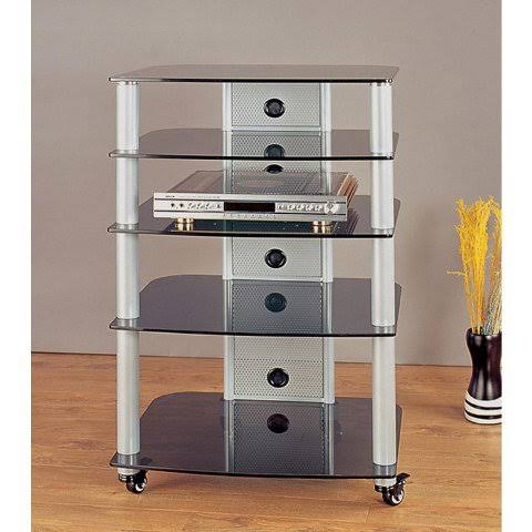 Silver 5 Shelf AV Stand V26652