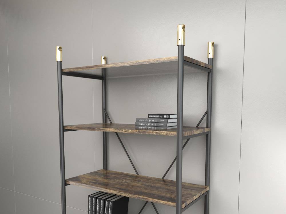 Brown Wood 5-Shelf Bookshelf F569362