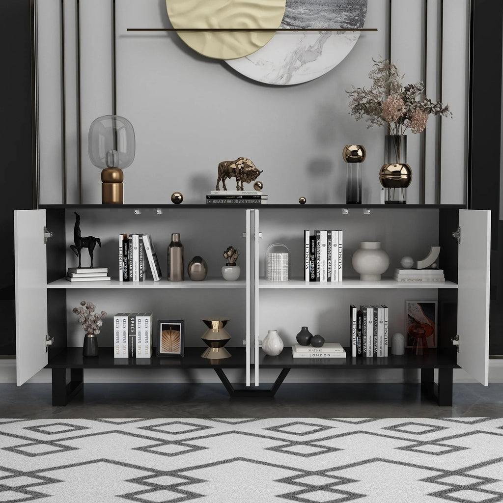 63 inch Sideboard with Pop-Up Doors S893