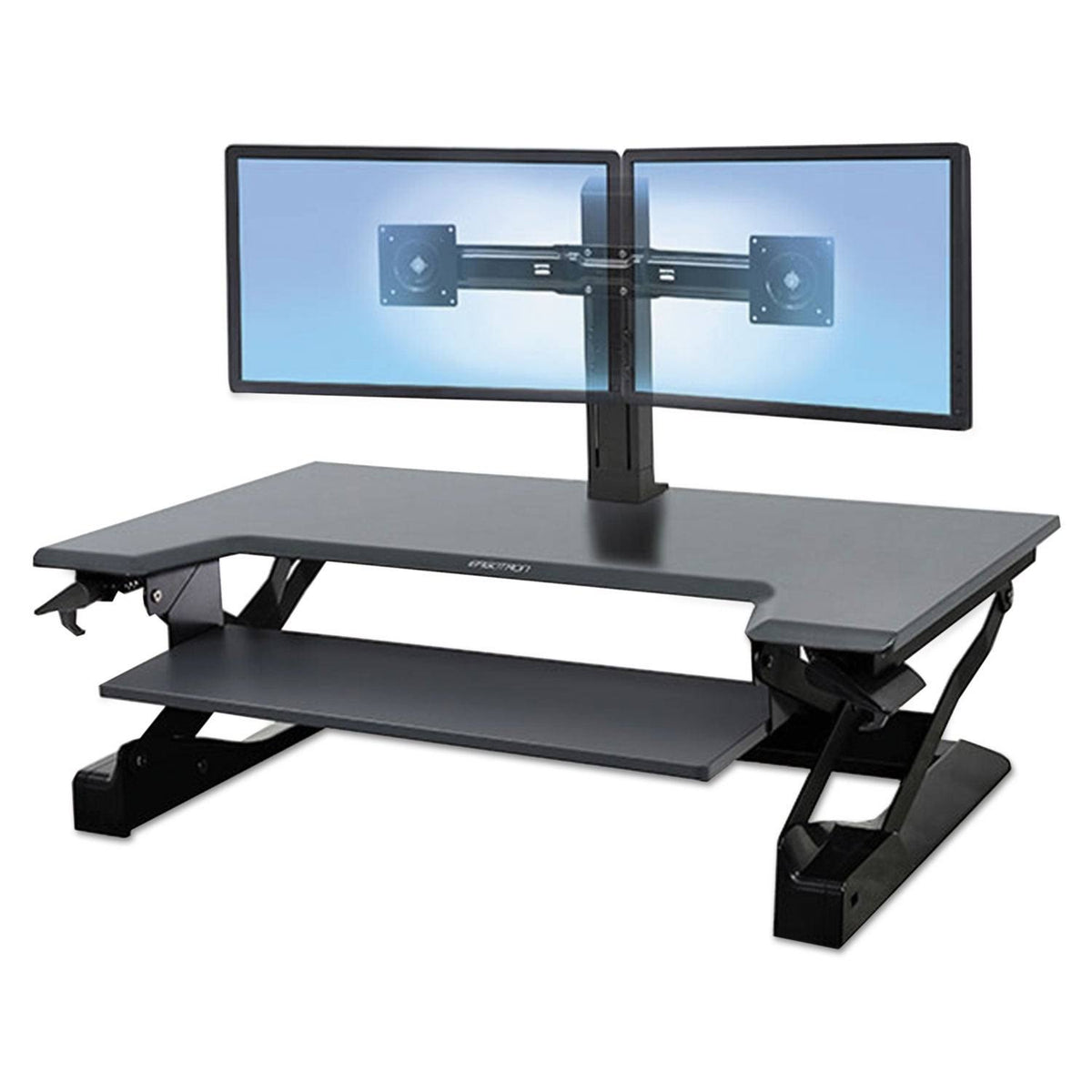 Black Sit-Stand Desktop Workstation I76598