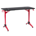 Black Engineered Wood Gaming Desk with LED Lights Z47144