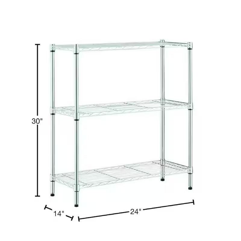 3-Tier Steel Wire Shelving Unit F101