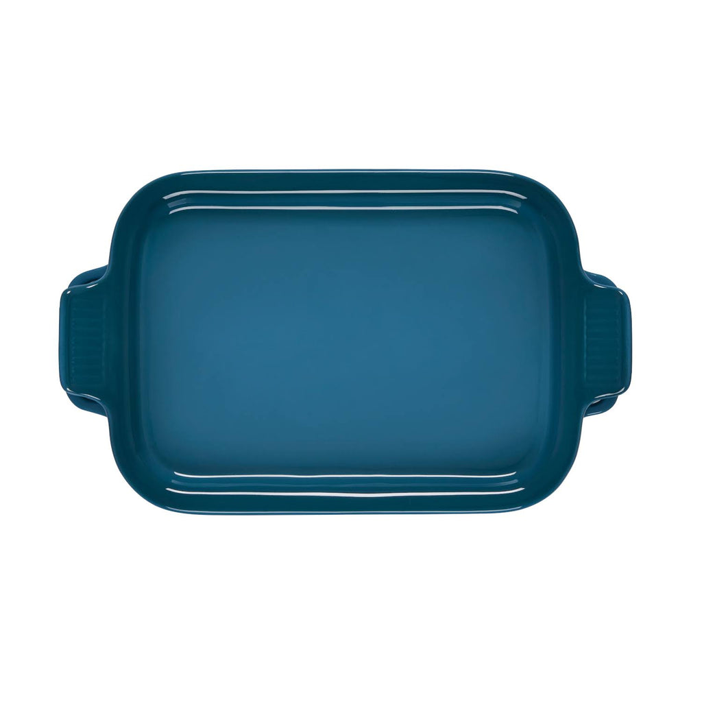 Deep Teal Stoneware Rectangular Dish with Platter Lid L99039