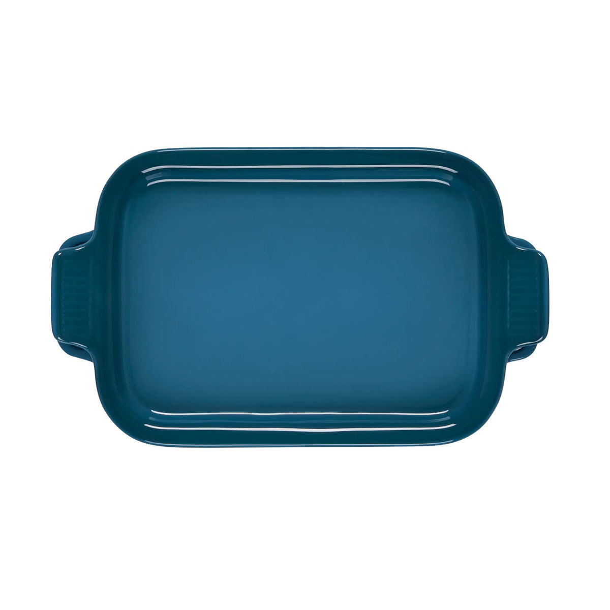 Deep Teal Stoneware Rectangular Dish with Platter Lid L99039