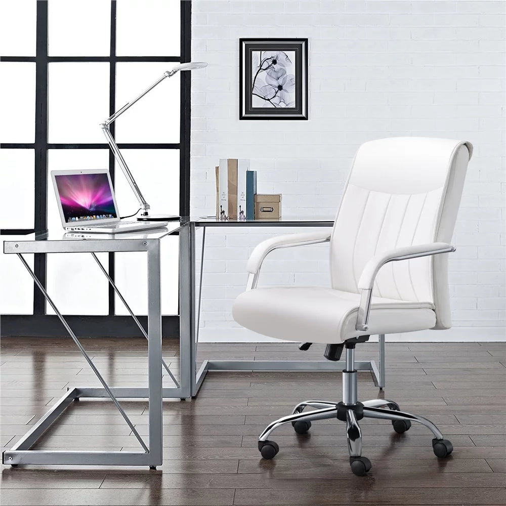 White PU Leather Executive Chair E679