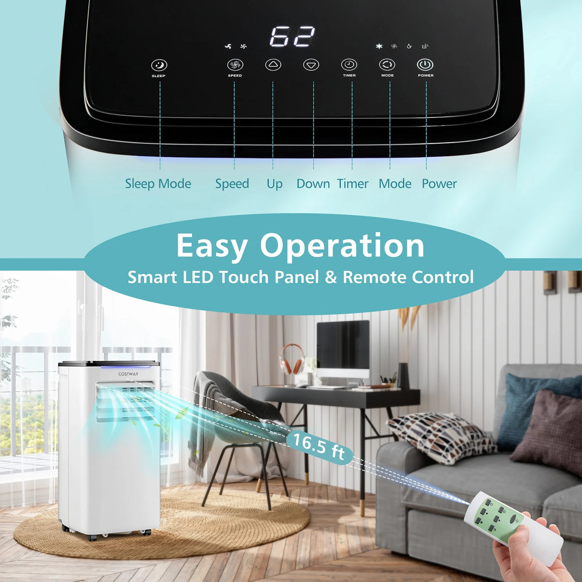 5200 BTU Portable Air Conditioner 3-in-1 E921