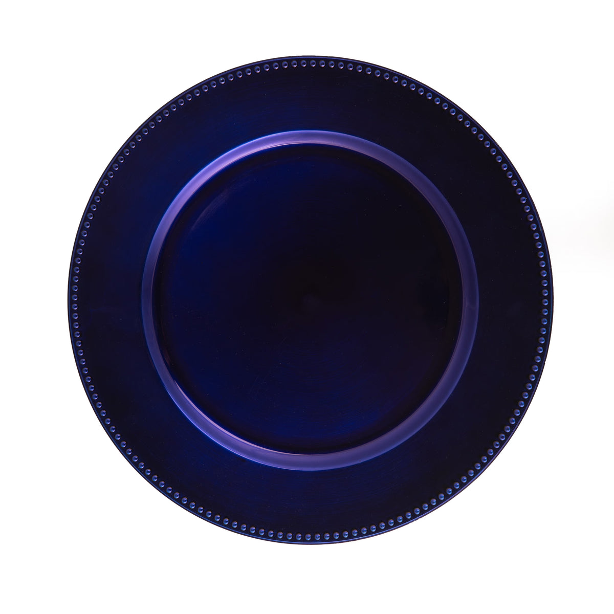 Beaded Charger Plate 13" Royal Blue Set of 12 Y1226