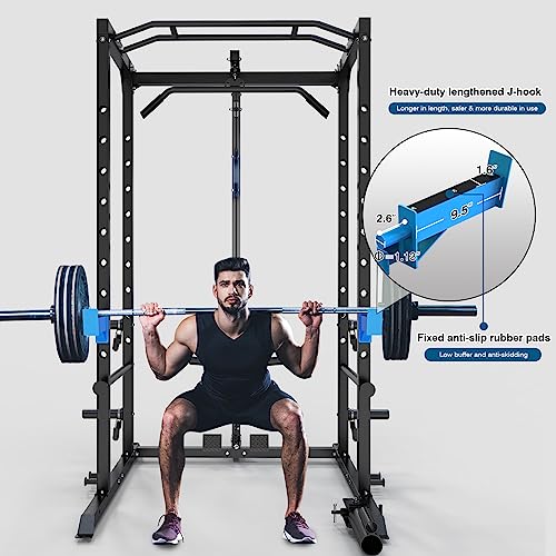 Power Cage with J-Hooks, Dip Handles, Landmine Attachment K740397
