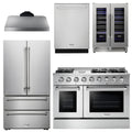 48 In. Propane Gas Range, Range Hood, Refrigerator, Dishwasher, Wine Cooler V402