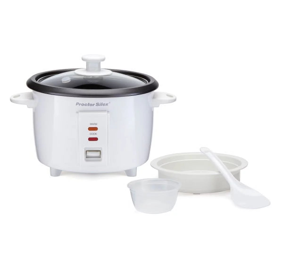 White 8 Cups Rice Cooker & Food Steamer A8523