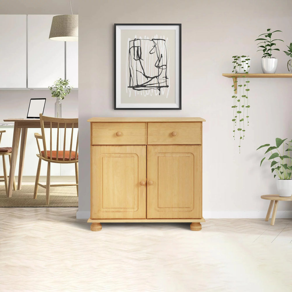 Stained Brown Sideboard with 1 Drawer and 1 Cabinet R5945
