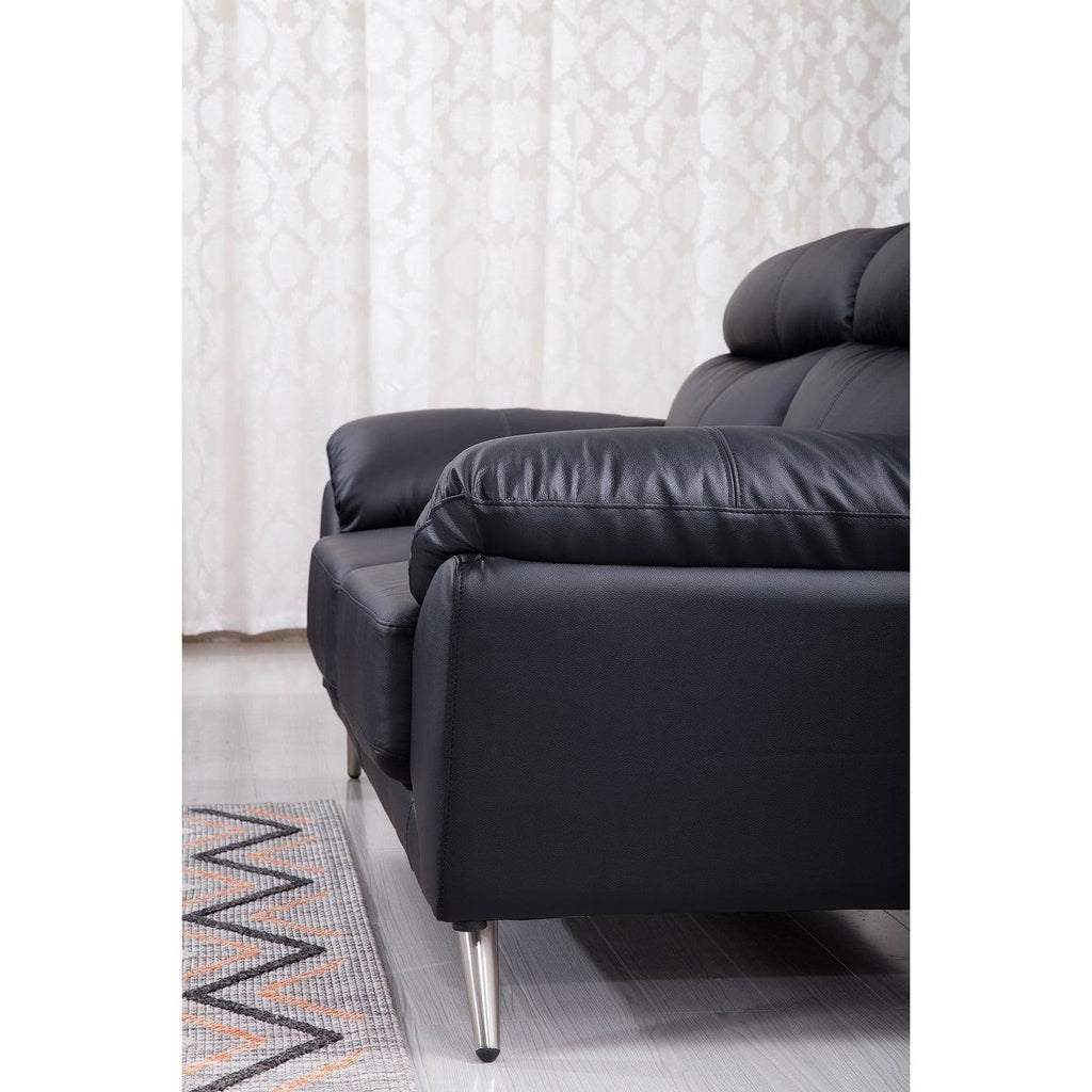 White Leather Accent Chair P61694