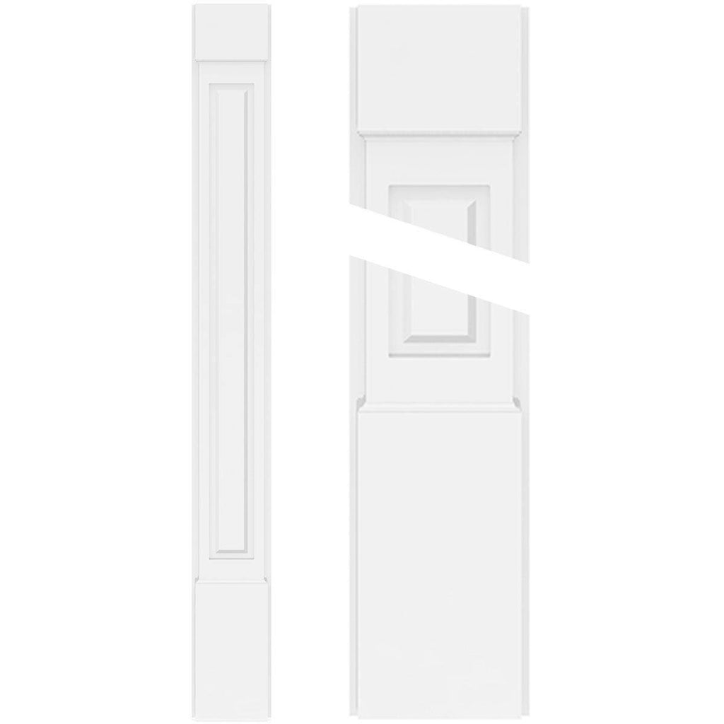 Raised Panel PVC Pilaster with Capital and Base (Pair) Q5516