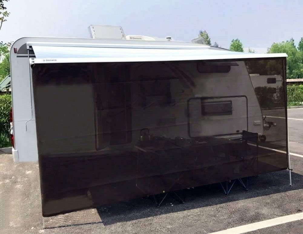 RV Awning Shade Screen 7'X13'3'' Blue Sunshade Camping Trailer UV Sun Blocker Complete Kits E6287