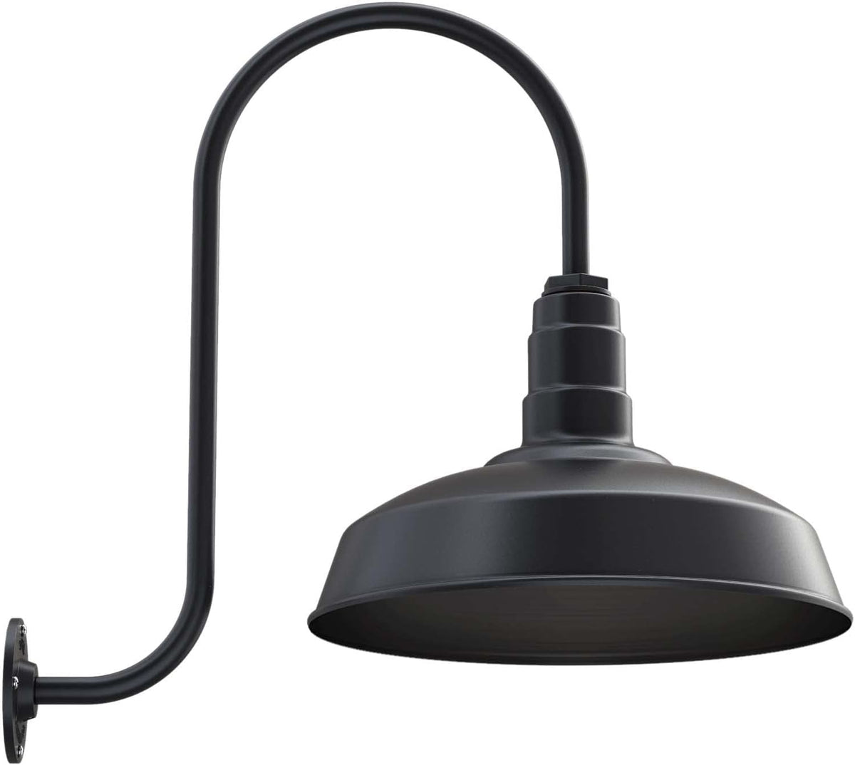 16 Dome Gooseneck Galvanized Outdoor Wall Mounted Barn Light J45616