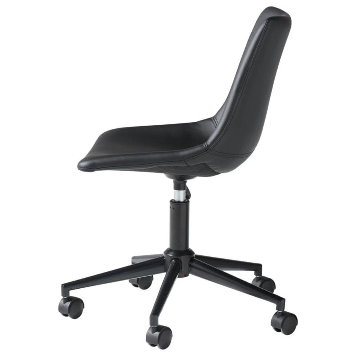 Black Faux Leather Swivel Desk Chair A137