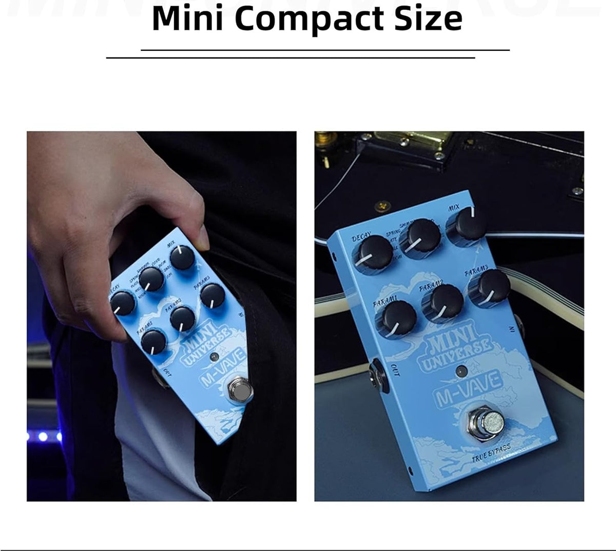 Digital Reverb Pedal with 9-Mode Reverb Selection for Guitar Bass V65334