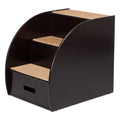 Espresso Brown 3-Step Wooden Pet Stairs P9098
