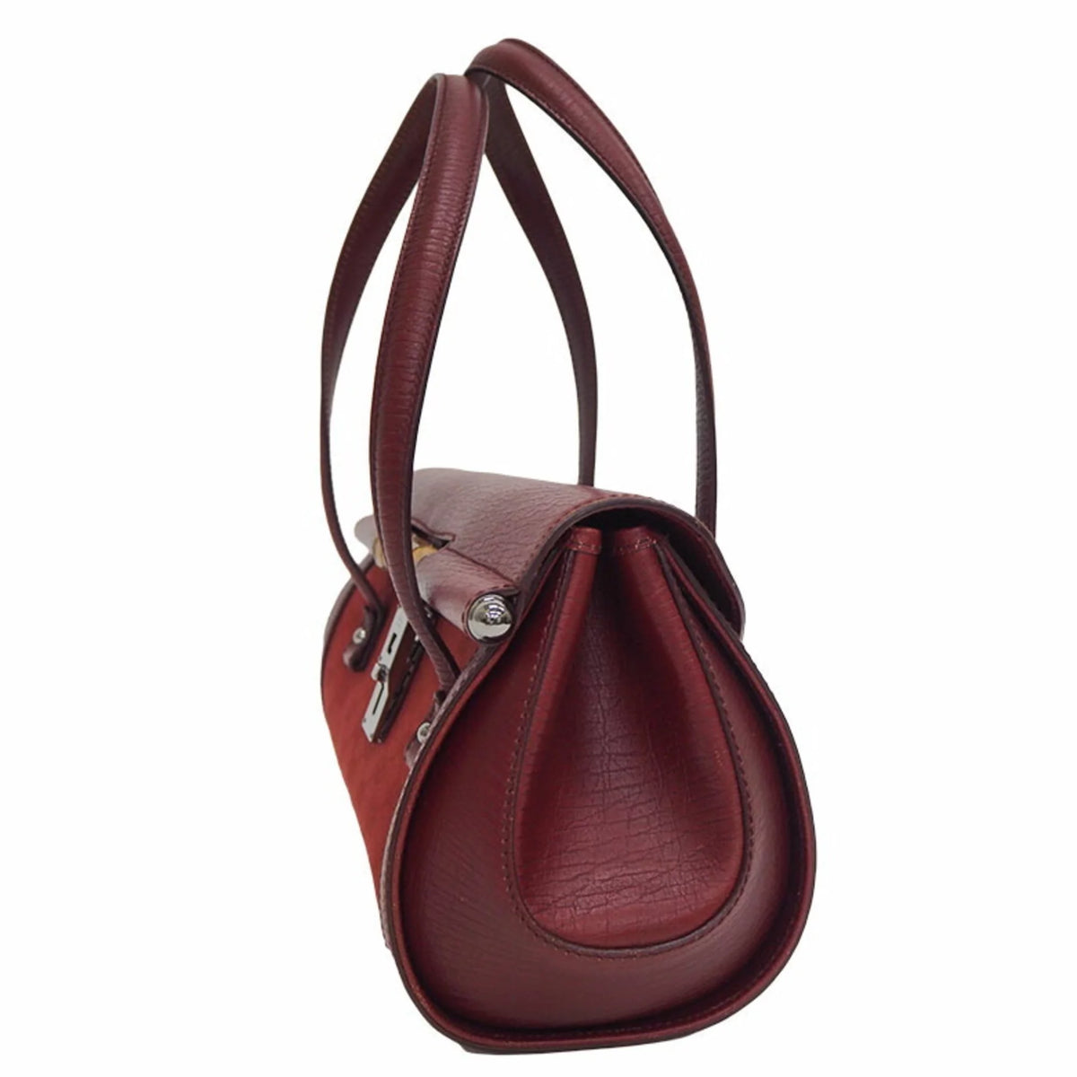 Pre-Owned Canvas Bamboo Handbag K611456