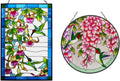 Round Hummingbird Stained Glass Window Suncatcher V377