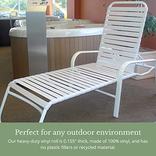 White 2" x 20' Vinyl Strap Roll R239