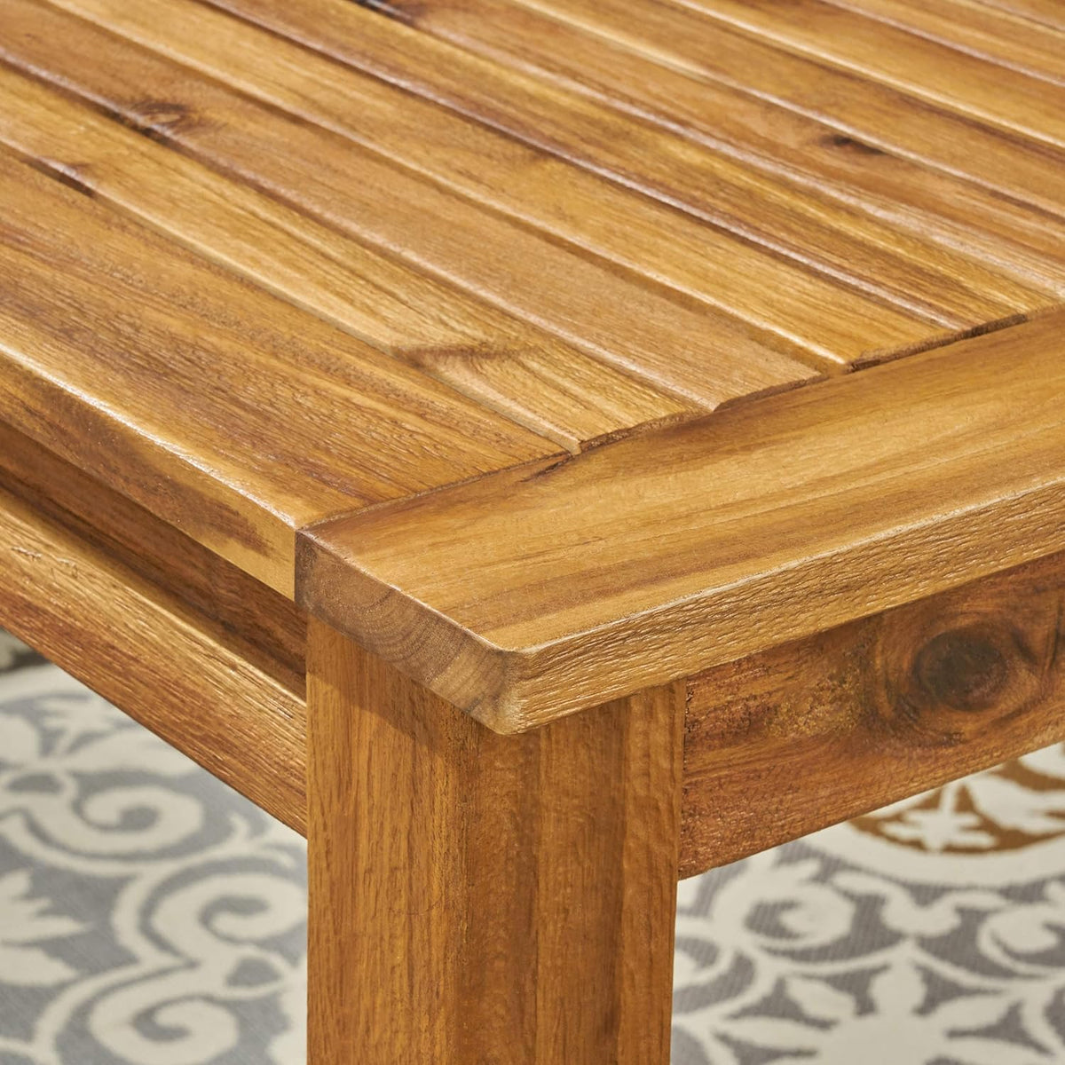 Acacia Wood Expandable Outdoor Dining Table Y72882