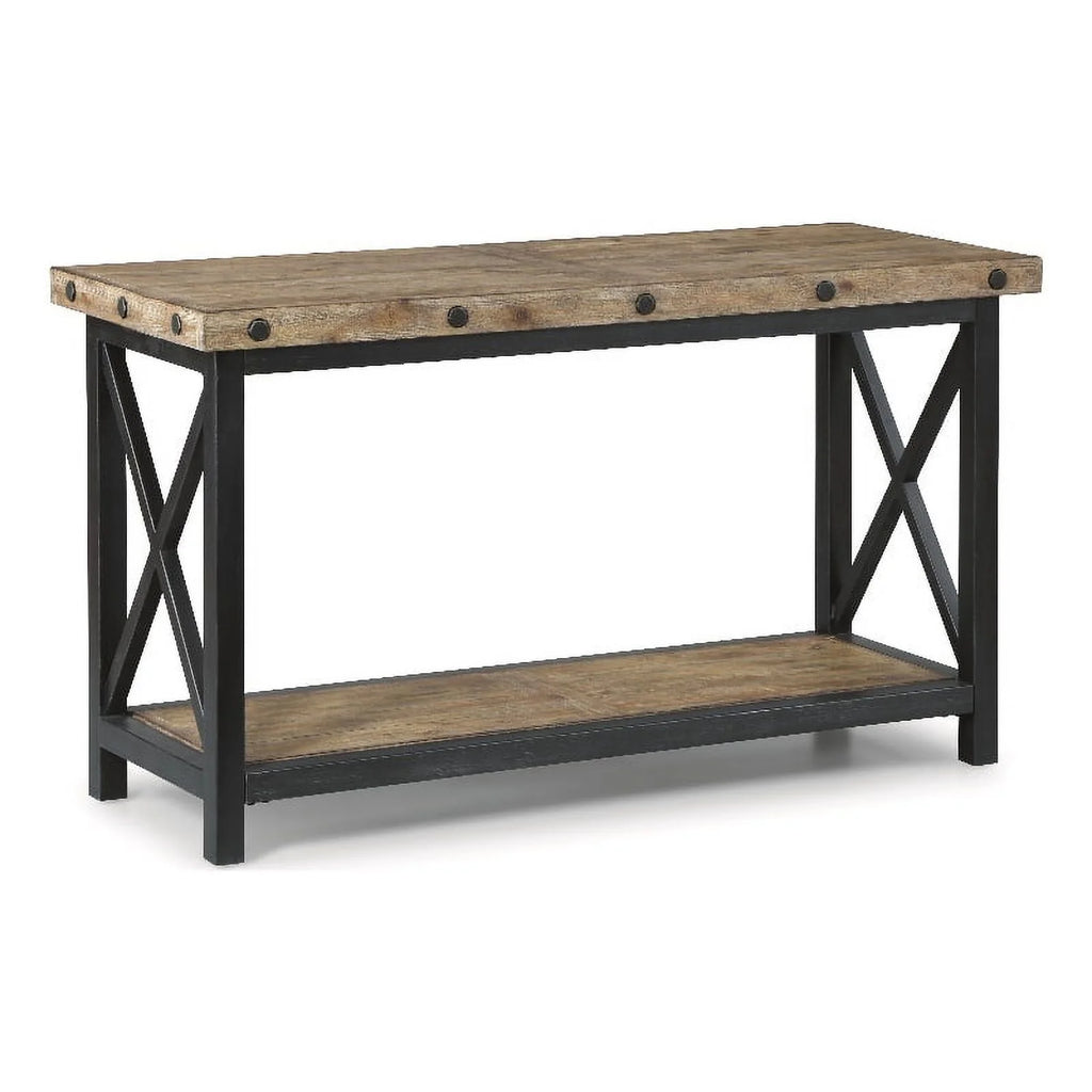 Brown Sofa Table with Metal Frame J318853
