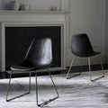 Grey Leather Dining Chair Set of 2 R6558
