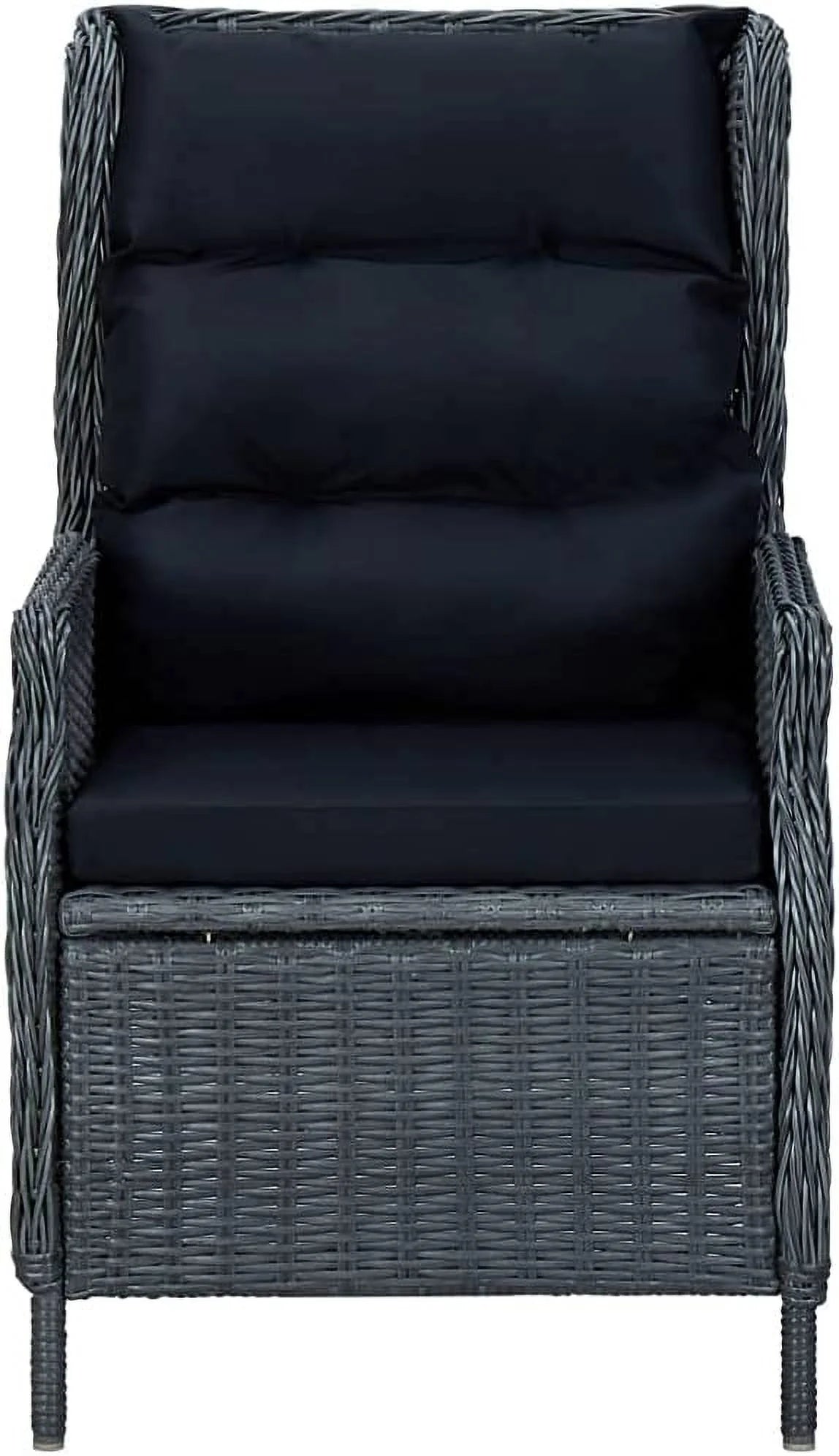 5 Piece Acacia Wood Patio Lounge Set with Dark Gray Cushions R3606