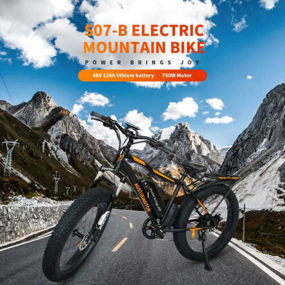749W 48V 13AH Electric Mountain Bike with Rack T22825