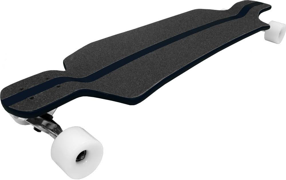 Black Pinstripe Concave Longboard S1611