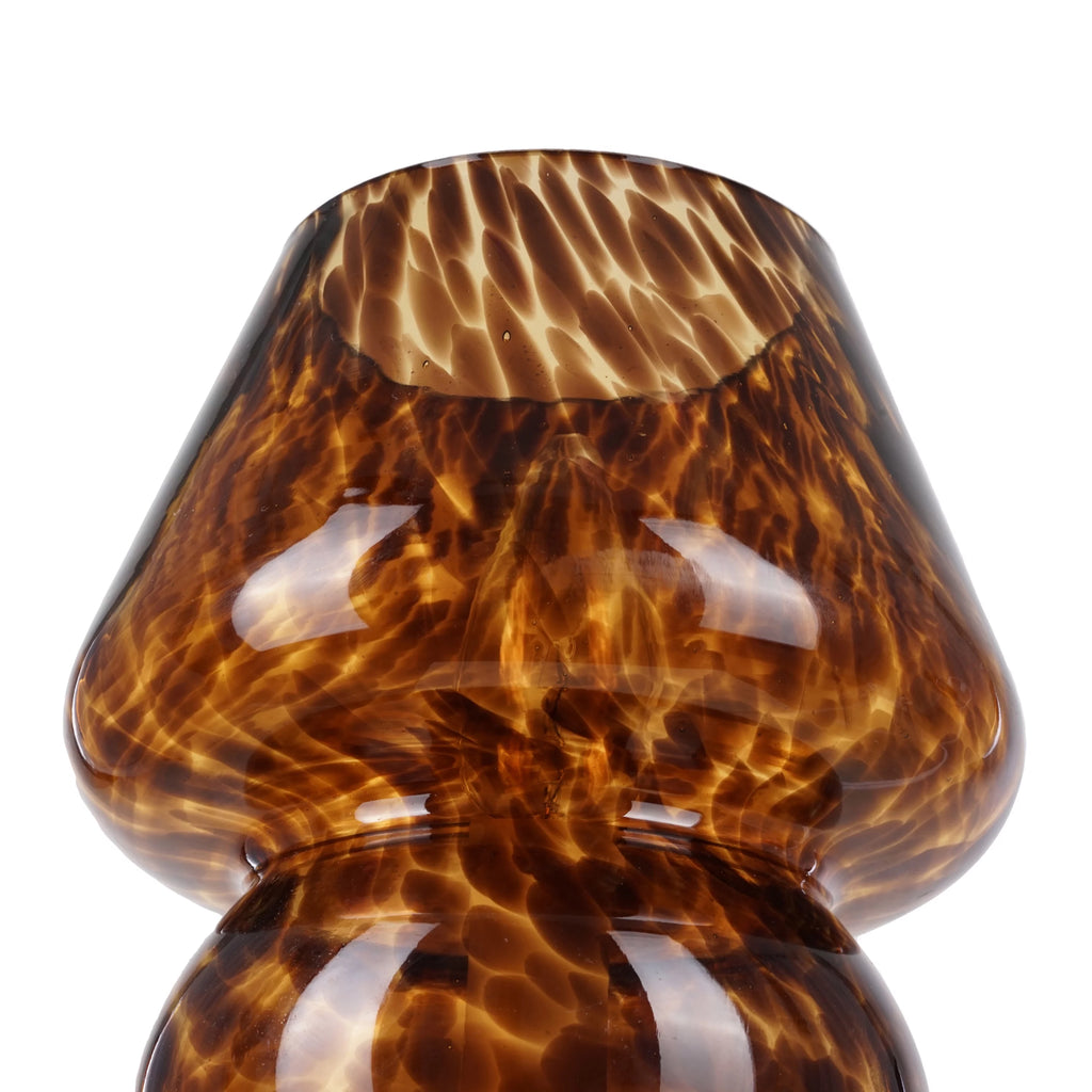 Brown Tortoise 8" Glass Mushroom Lamp L540044