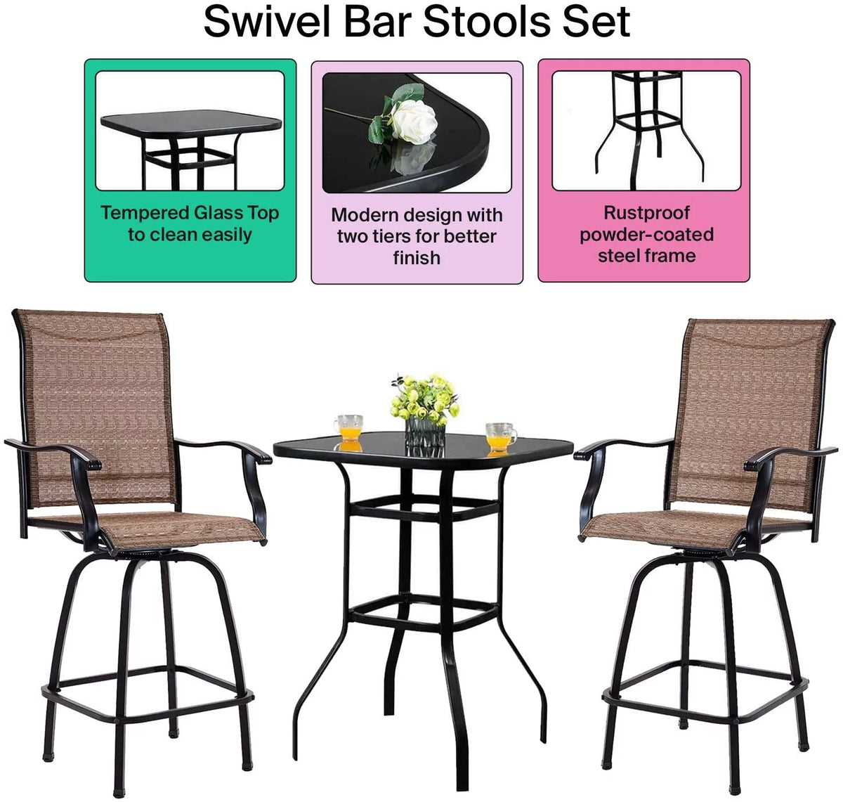 3 Piece Outdoor Furniture Set S82131