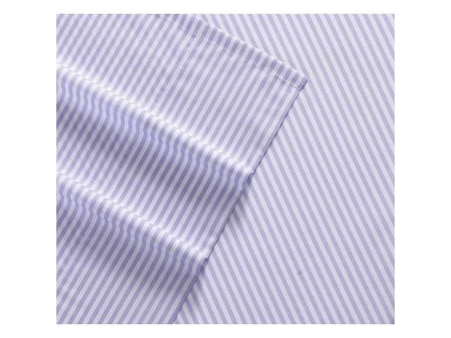 Purple Printed Stripe Sheet Set, Queen S85282