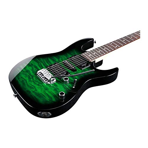 Transparent Green Burst 6 String Solid-Body Electric Guitar L3950