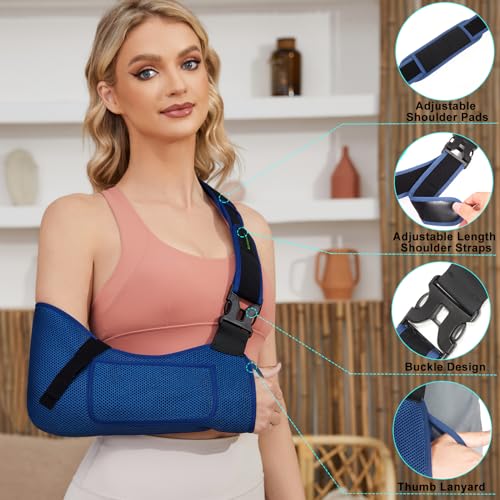 Medical Sling with Shoulder Pad for Arm, Wrist, Elbow, Clavicle Fracture Post-Surgery (Medium) M674744