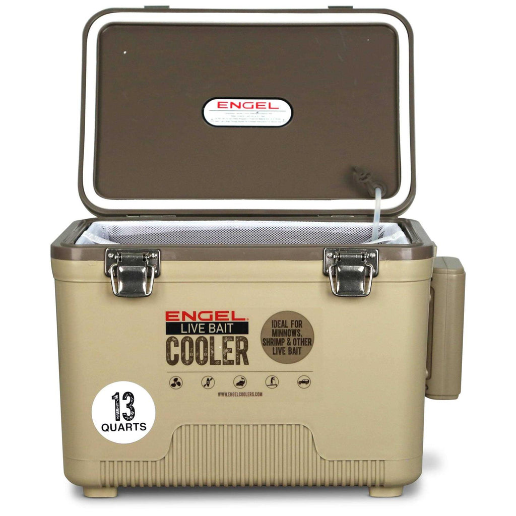 Live Bait Pro Cooler with Rechargeable Aerator & Stainless Hardware H9269