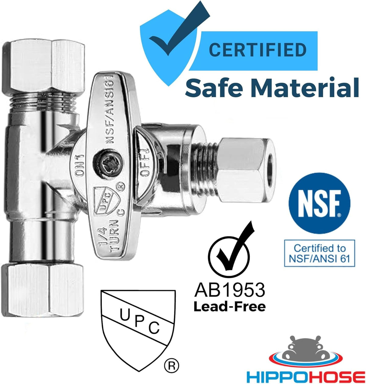 3/8" x 3/8" x 3/8" Lead-Free Brass T-Valve H77380