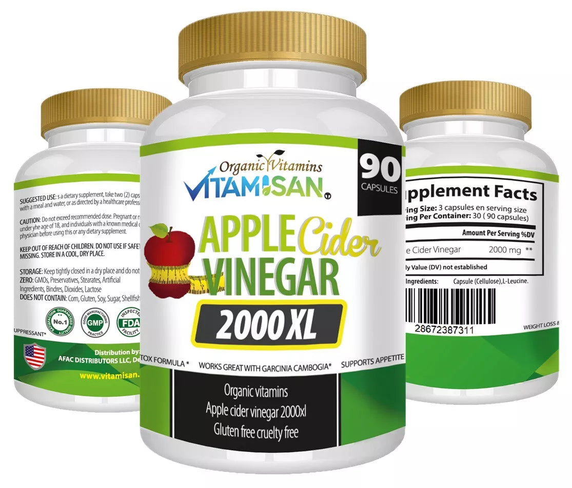 Apple cider Vinegar 2000 mg 90 capsules H480